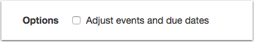 adjust events and due dates